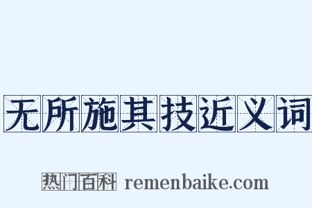 无所施其技近义词是什么意思的图片